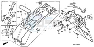 XL1000V9 F / CMF drawing REAR FENDER