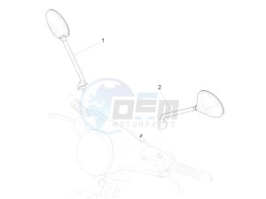 GTS 125 E4 ABS 4T SUPER (EMEA) drawing Driving mirror/s