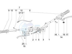 Fly 125 4t e3 drawing Handlebars - Master cilinder