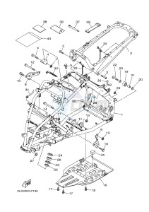 YFM700R YFM70RSBJ RAPTOR 700 (2LSE) drawing FRAME