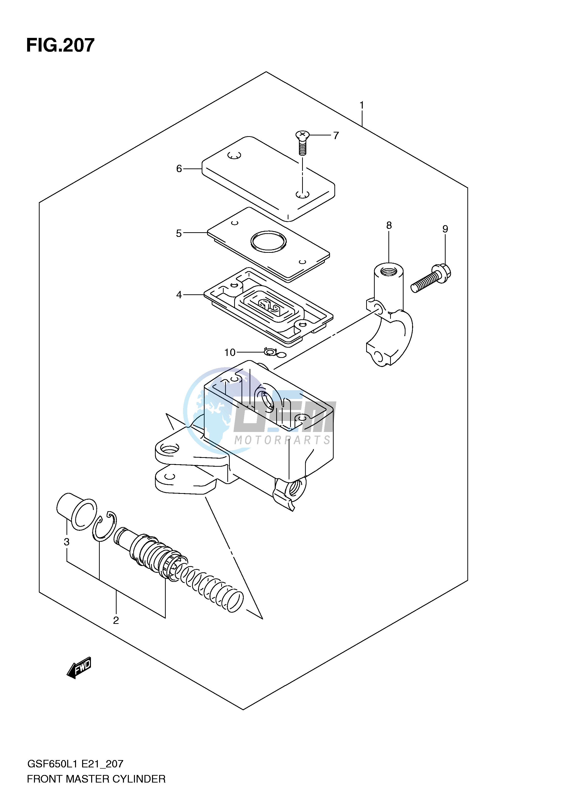 FRONT MASTER CYLINDER (GSF650AL1 E21)