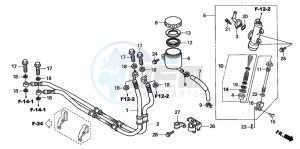 XL1000VA VARADERO drawing REAR BRAKE MASTER CYLINDER (XL1000VA)