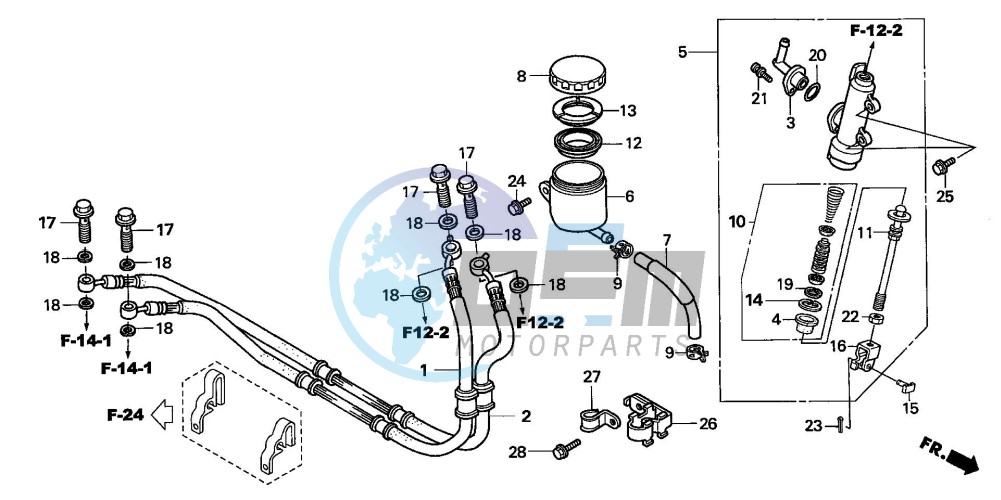 REAR BRAKE MASTER CYLINDER (XL1000VA)