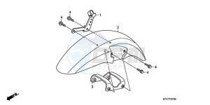 XL125VA E / MKH drawing FRONT FENDER