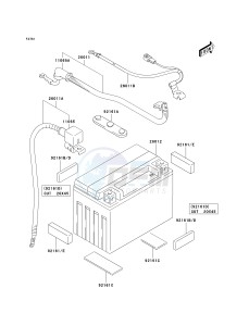 KSF 400 A [KFX400) (A1-A3) [KFX400) drawing BATTERY