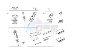 SENDA R-SM DRD RACING - 125 CC VTHDR2A1A VTHDR1A1A 4T drawing LOCKS SET - REPAIR TOOLS