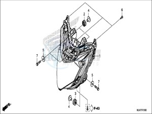 CB500FAH CB500F ED drawing HEADLIGHT