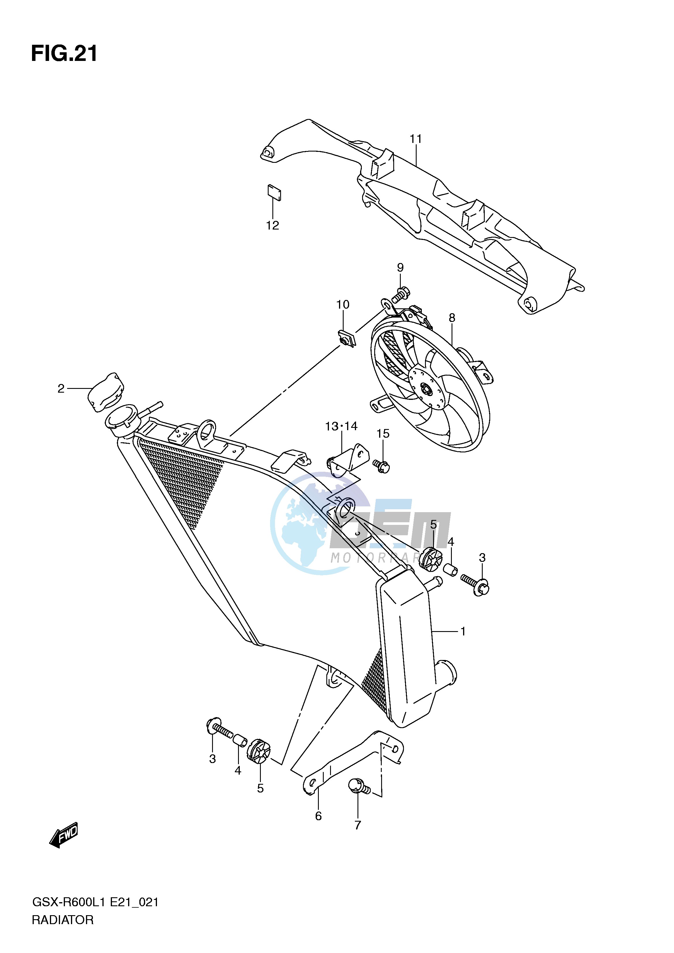 RADIATOR (GSX-R600UFL1 E21)