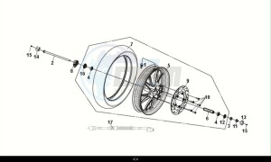 SYMPHONY ST 125 (XL12W1-EU) (E5) (M1) drawing FRONT WHEEL