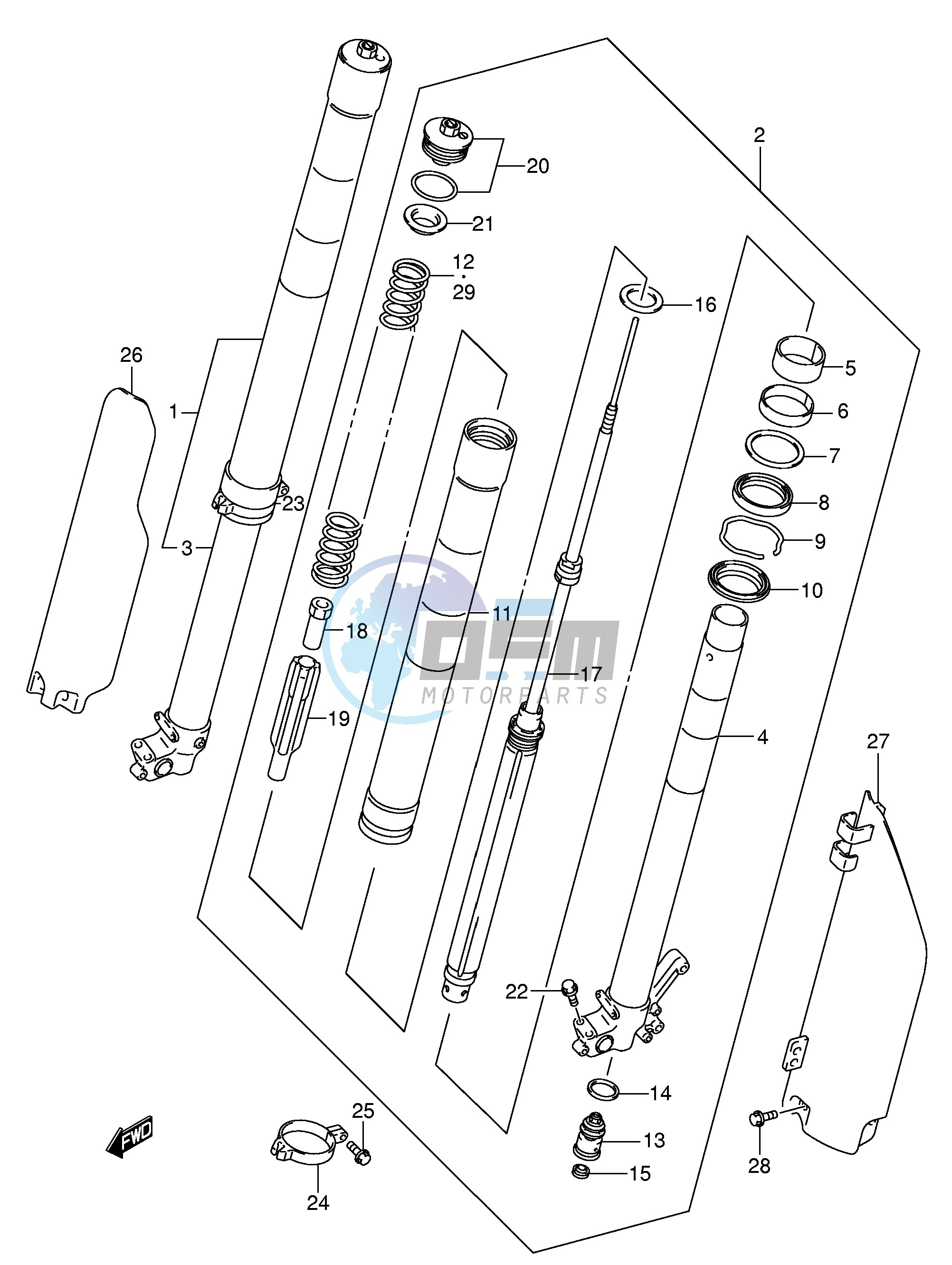 FRONT DAMPER (MODEL K1)