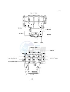 ZX 600 M [NINJA ZX-6RR] (M1) [NINJA ZX-6RR] drawing CRANKCASE BOLT PATTERN