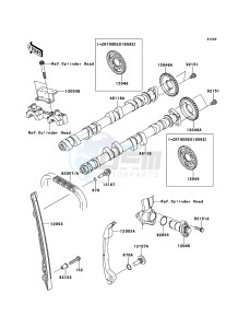 Z1000 ZR1000DAS XX (EU ME A(FRICA) drawing Camshaft(s)/Tensioner