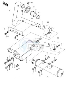 KL 250 A [KLR250] (A3-A4) [KLR250] drawing MUFFLER -- 80-81 KL250-A3_A4- -