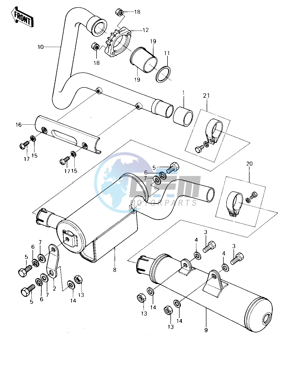 MUFFLER -- 80-81 KL250-A3_A4- -