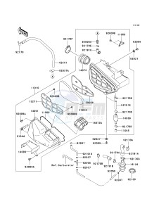 BN 125 A [ELIMINATOR 125] (A6F-A9F) A9F drawing AIR CLEANER -- US- -