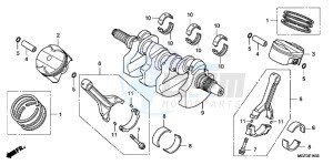 VFR1200FDD VFR1200F Dual Clutch UK - (E) drawing CRANKSHAFT/ PI STON