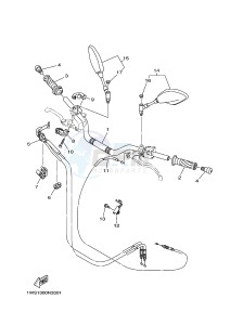 MT07A MT-07 ABS 700 (1XB6 1XB8) drawing STEERING HANDLE & CABLE