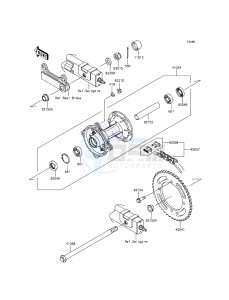 KLX125 KLX125CEF XX (EU ME A(FRICA) drawing Rear Hub