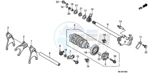 CBR600RR9 France - (F / CMF MME SPC) drawing GEARSHIFT DRUM