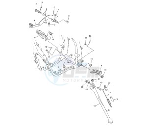 WR F 450 drawing STAND AND FOOTREST