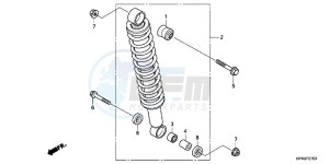 TRX420TMB TRX420 ED drawing REAR CUSHION