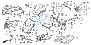 CB1300S CB1300SUPER FOUR drawing FR. COWL/SIDE COWL/WINDSC REEN