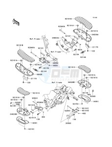 VN 1700 A [VULCAN 1700 VOYAGER] (9FA) A9FA drawing FOOTRESTS