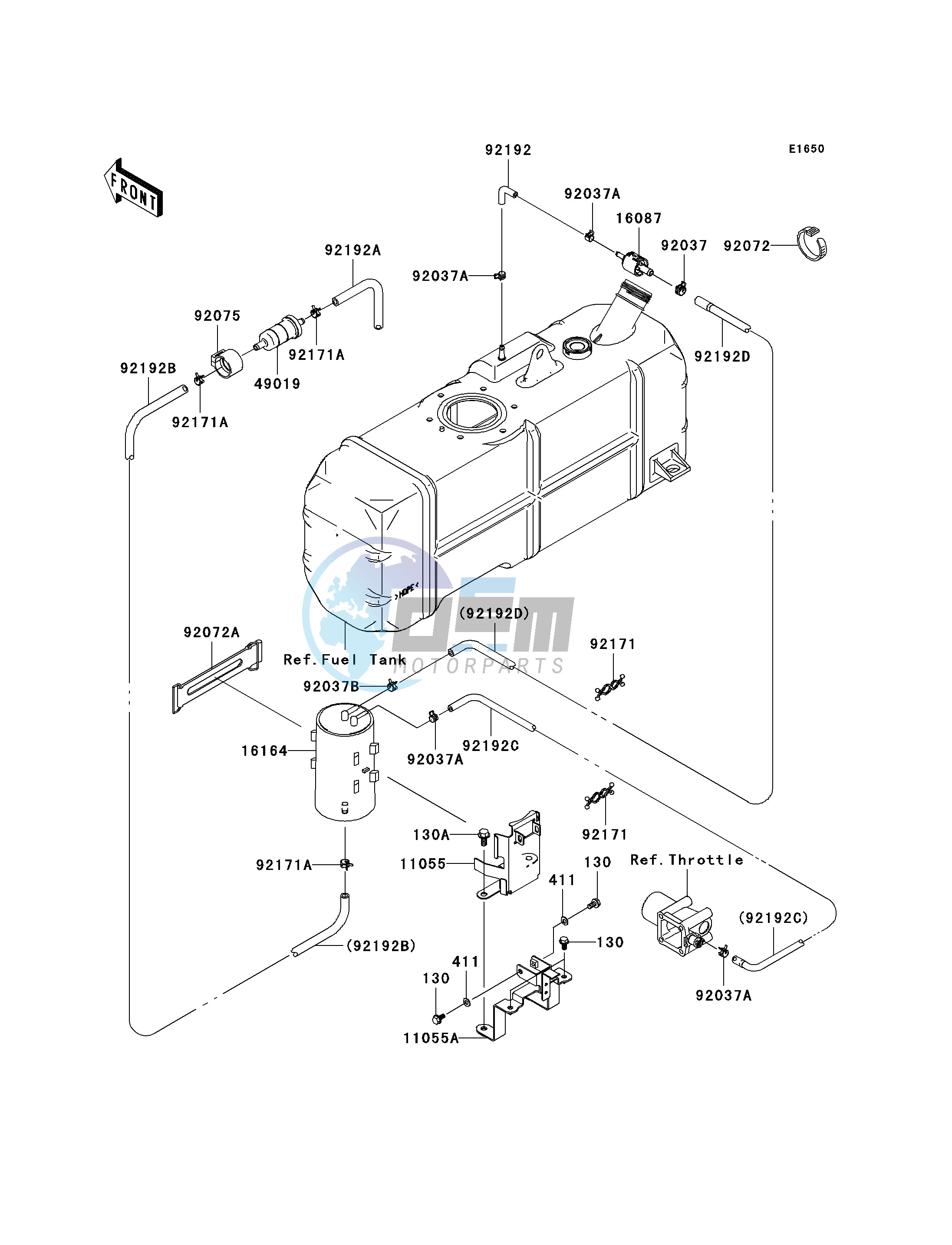 FUEL EVAPORATIVE SYSTEM-- CA- -