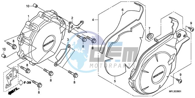 A.C. GENERATOR COVER (CBR 1000RA)