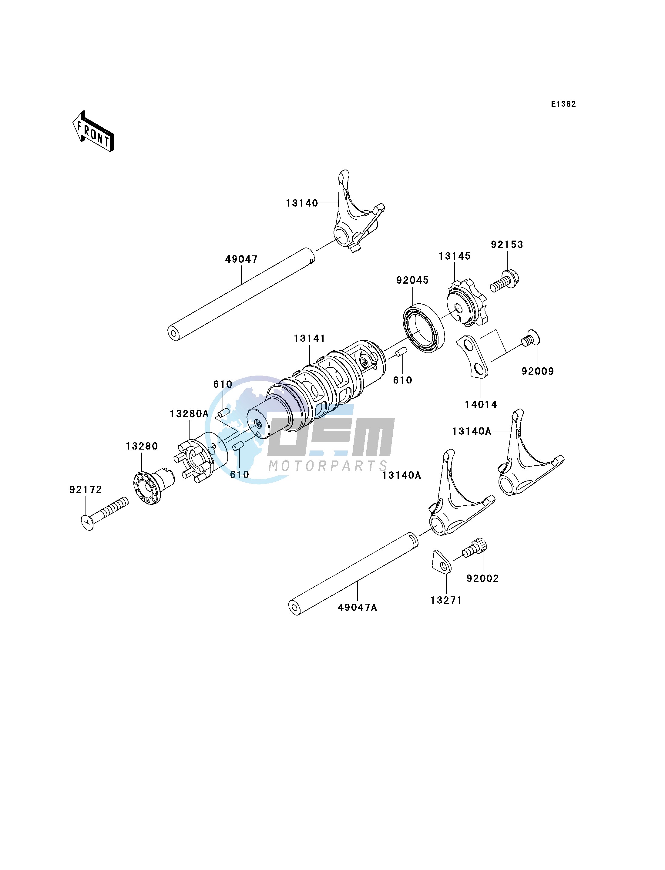 GEAR CHANGE DRUM_SHIFT FORK-- S- -