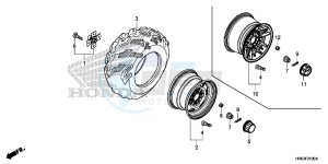 TRX500FA5H TRX500FA ED drawing REAR WHEEL