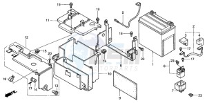 VT750C drawing BATTERY