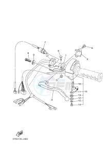 YFM450FWAD YFM450PHF GRIZZLY 450 EPS HUNTER (2LCA) drawing HANDLE SWITCH & LEVER