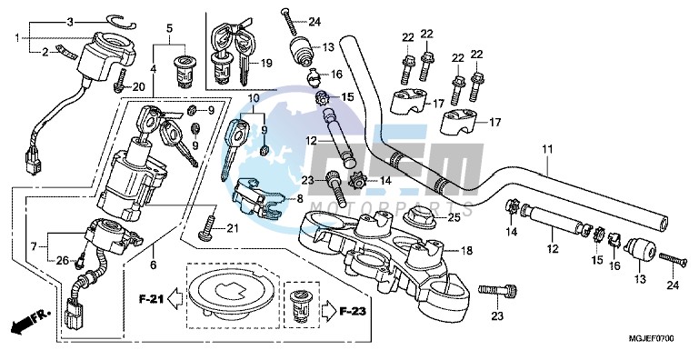 HANDLE PIPE/TOP BRIDGE