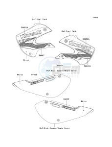 KLX 110 A (KLX110 MONSTER ENERGY) (A6F-A9FA) A7F drawing DECALS-- GREEN- --- A7F- -