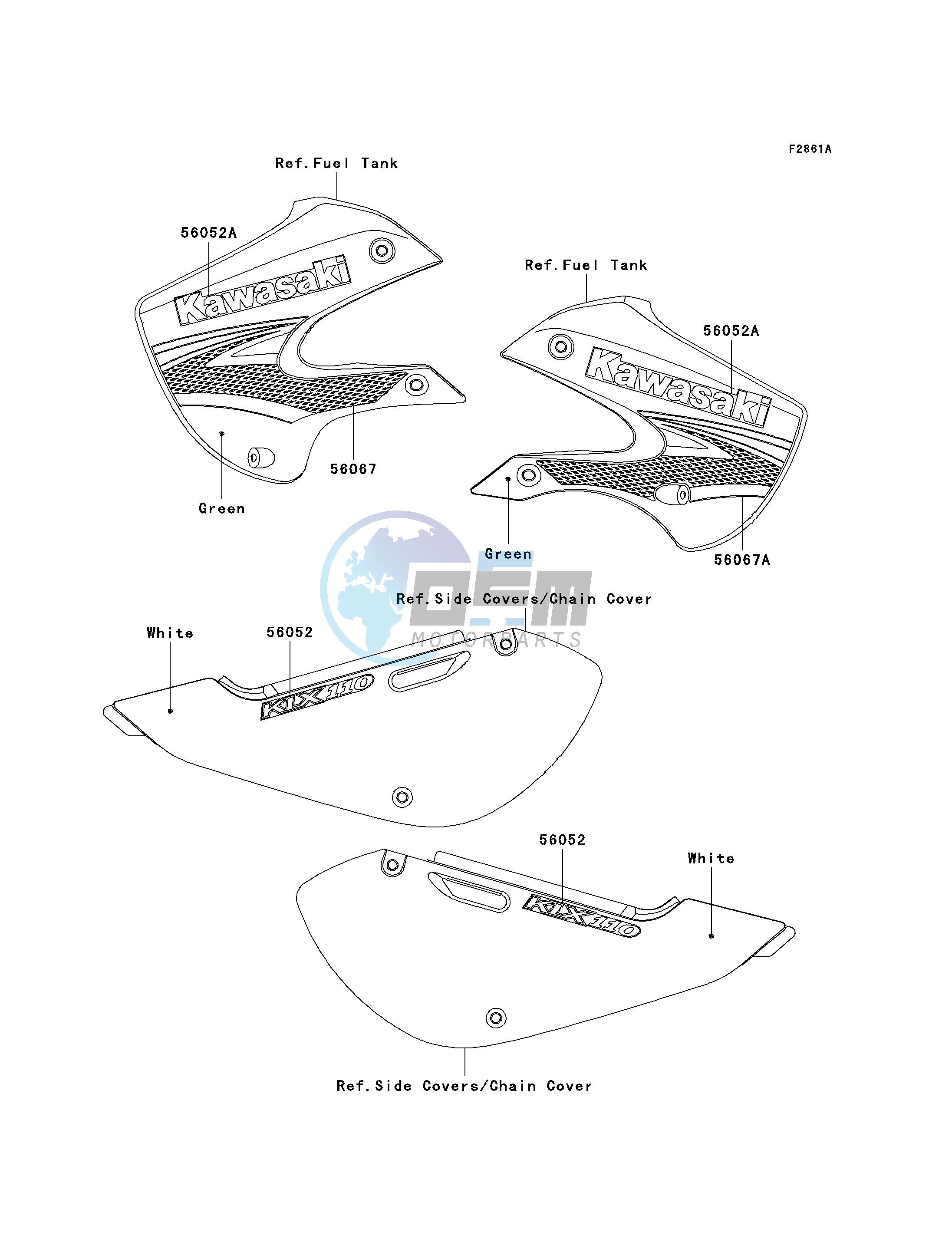 DECALS-- GREEN- --- A7F- -