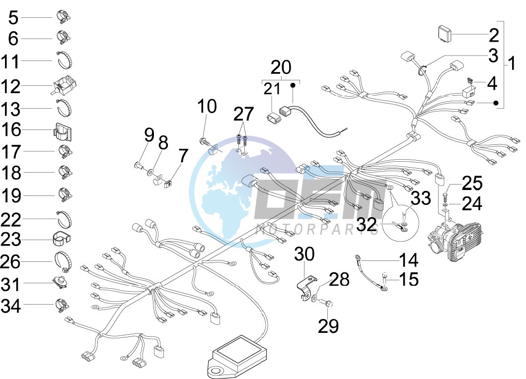 Main cable harness