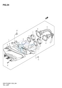 GSX-R1000 (E2) drawing TAIL LAMP