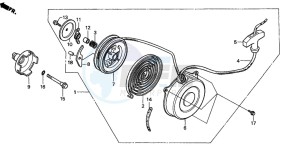 TRX250 RECON drawing RECOIL STARTER