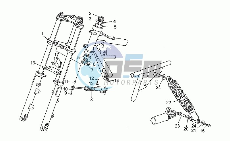 Front/rear shock absorber