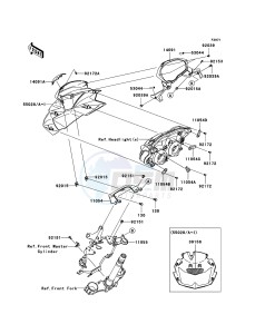 Z750 ZR750L8F GB XX (EU ME A(FRICA) drawing Cowling