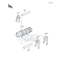 AR 80 A (A1) drawing GEAR CHANGE DRUM & FORKS