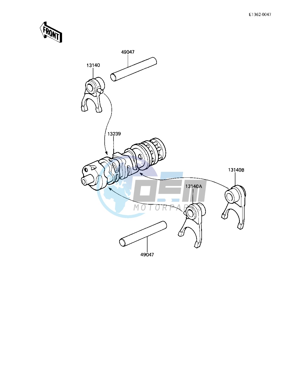 GEAR CHANGE DRUM & FORKS