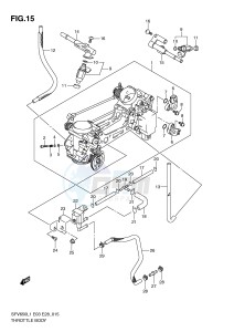 SFV650 (E3-E28) Gladius drawing THROTTLE BODY (SFV650AL1 E33)