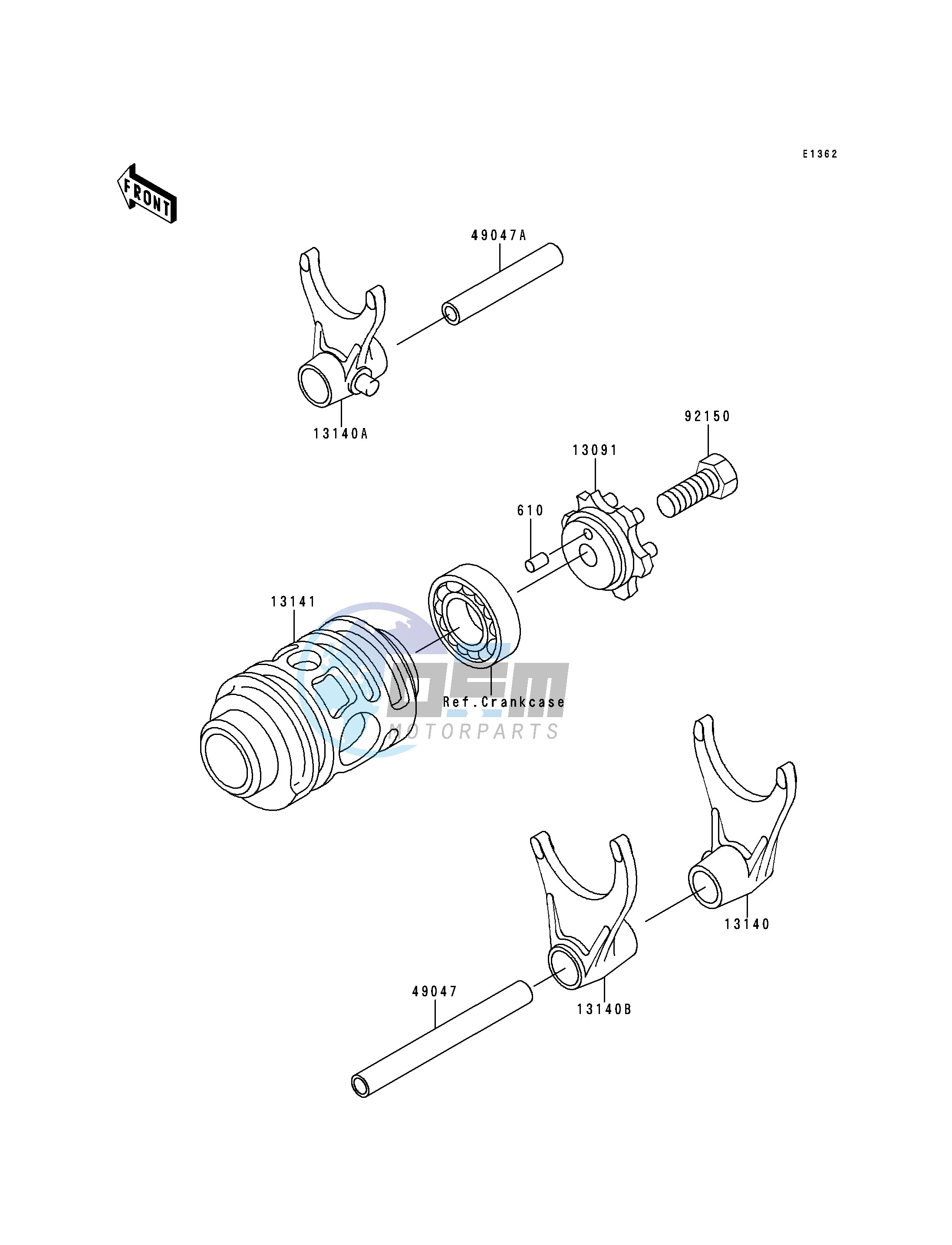 GEAR CHANGE DRUM_SHIFT FORK-- S- -