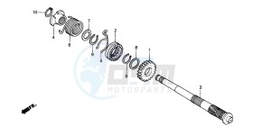 ST50 drawing KICK STARTER SPINDLE