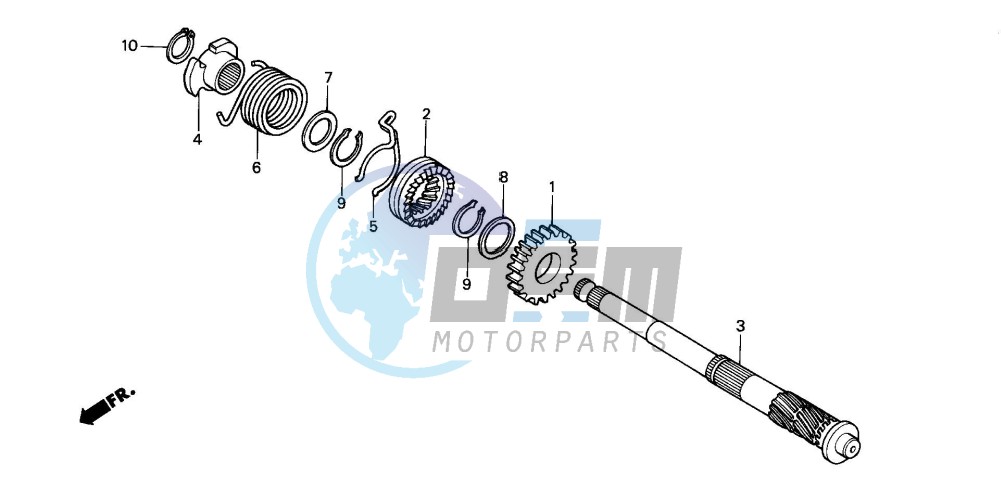 KICK STARTER SPINDLE