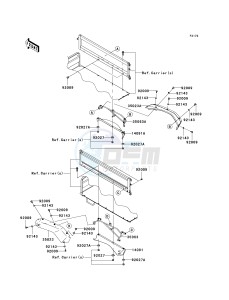 KAF 620 P [MULE 4000] (P9F-PAF) P9F drawing REAR FENDER-- S- -