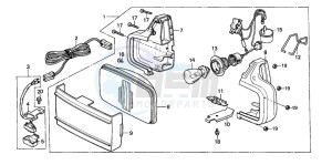 CBX750P2 drawing WORKING LAMP (DK/2DK/MO)