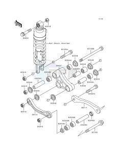 ZX 1100 F [GPZ 1100 ABS] (F1) [GPZ 1100 ABS] drawing REAR SUSPENSION